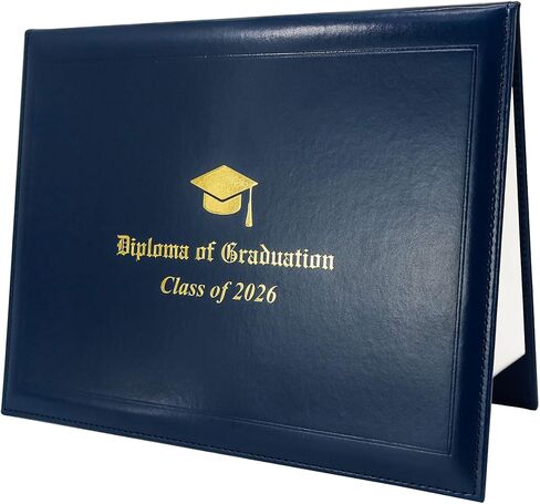 تغطية دبلوم دبلوم مطبوع في التخرج من الشهادة 8.5 "× 11" حامل دبلوم التخرج المبطن الأسود in Kuwait