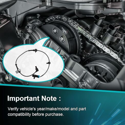 مستشعر سرعة العجلات ABS أمامي يسار يمين متوافق مع Chevy Silverado 1500 2500 GMC Sierra 1999 2000 2001 2002 2003 2004 2005 2006، Hummer H2 03-07، Cadillac Escalade 02-06، 19300584 19181872 in Kuwait