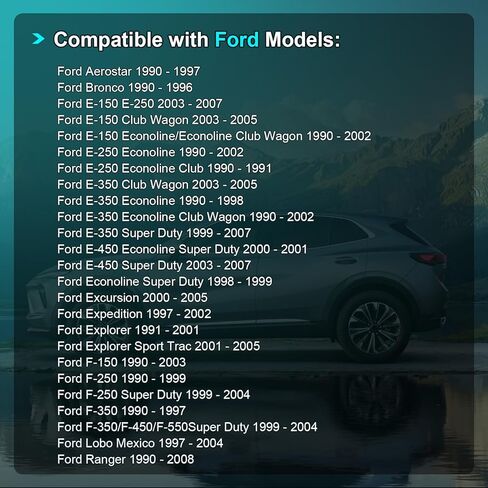 مستشعر سرعة العجلات ABS خلفي متوافق مع Ford F150 F250 F350 1990-2003، Explorer Expedition Excursion 99-05، E150 E250 E350 90-07، Dodge Ram Dakota 90-97، Mazda & Lincoln، 970-012 ALS177 in Kuwait