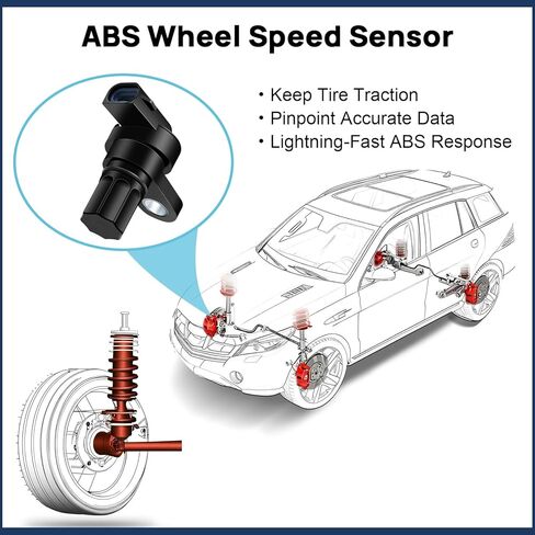 مستشعر سرعة العجلات ABS في المركز الخلفي يناسب Ford F150 F-150 F250 F350 Ranger Bronco Explorer Expedition Excursion E150، Dodge Ram Dakota، Lincoln Navigator، Mazda B2500، Mercury Mountaineer والمزيد in Kuwait