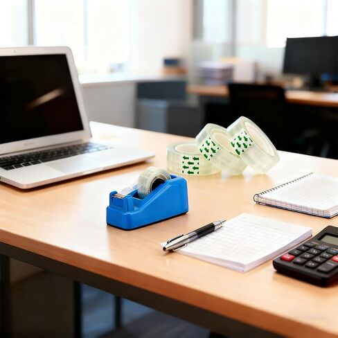 12 بكرة إعادة تعبئة شريط شفاف، شريط شفاف، 1 بوصة، 3/4 × 1000 بوصة، بكرة تعبئة شريط تغليف الهدايا للمكتب والمنزل والمدرسة in Kuwait