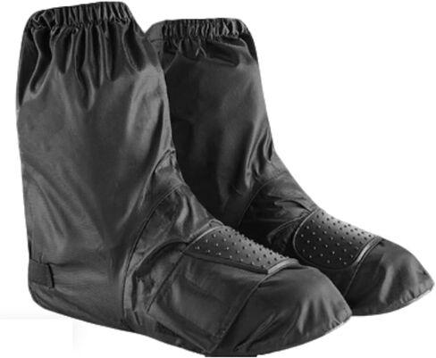 Motorcycle Rain Boot Cover, Waterproof Shoe Cover, Gear Shift with Anti-Slip Oxford Fabric Overshoes, with Storage Bag, Black, M 9.4-10.2 in / 24-26 Cm in Kuwait
