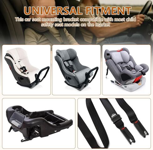 Chelhead Safe Cars Seat Mount Bracket Universal Child Seat Anchor Kit with 2 Adapter Easy Installation Universal Compatible with ISOFIX Child Safety Seats in Saudi Arabia