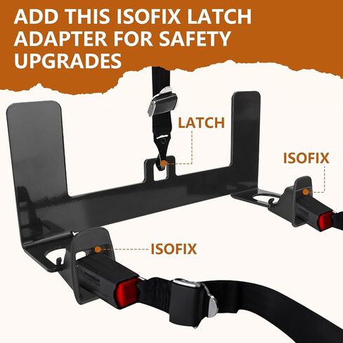 Chelhead Safe Cars Seat Mount Bracket Universal Child Seat Anchor Kit with 2 Adapter Easy Installation Universal Compatible with ISOFIX Child Safety Seats in Saudi Arabia