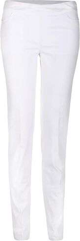 SLIM-SATION Womens Golf Apparel - Women's Regular Pull-On Straight-Leg Pant with Pockets (Stone,12) in Kuwait