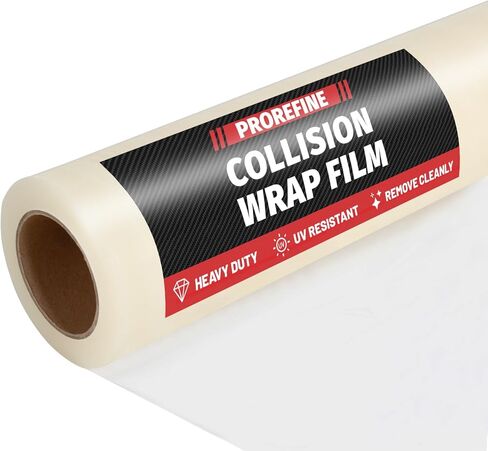 Crash Wrap Film 36-inch x 120-foot Roll 1-Pack Clear Plastic Protector Self-Adhesive Plastic for Auto Collision, Weather, Dust Protection, Broken Windows Windshields in Saudi Arabia