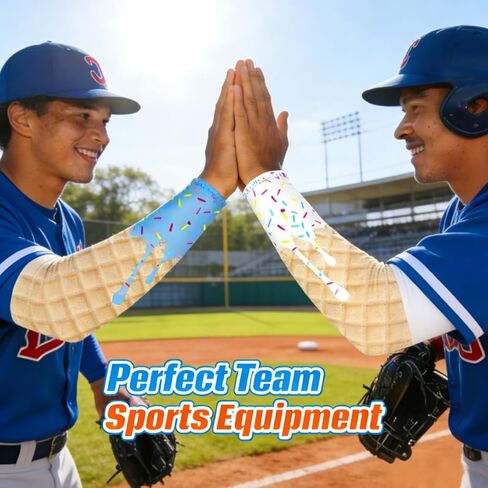 8 قطع من مجموعة آيس كريم البيسبول بالتنقيط، عصابة رأس وآيس كريم بالتنقيط، أكمام ذراع البيسبول للكرة اللينة، معدات الجري الرياضية للأداء للشباب والبالغين in Kuwait