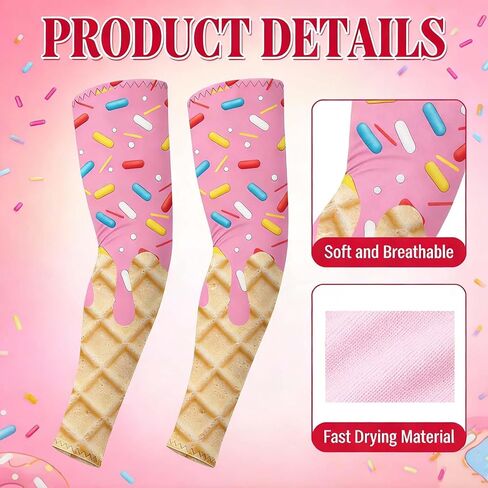 8 قطع من مجموعة آيس كريم البيسبول بالتنقيط، عصابة رأس وآيس كريم بالتنقيط، أكمام ذراع البيسبول للكرة اللينة، معدات الجري الرياضية للأداء للشباب والبالغين in Kuwait