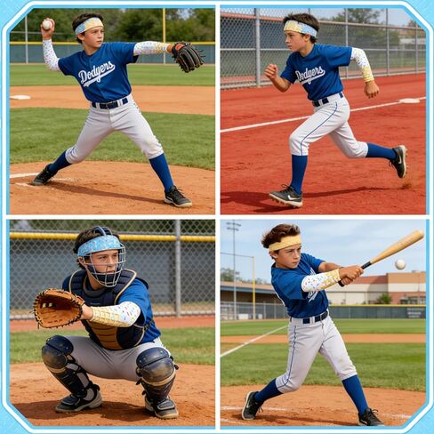 8 قطع من مجموعة آيس كريم البيسبول بالتنقيط، عصابة رأس وآيس كريم بالتنقيط، أكمام ذراع البيسبول للكرة اللينة، معدات الجري الرياضية للأداء للشباب والبالغين in Kuwait