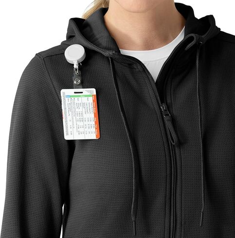 Carhartt Layers Scrubs للنساء، هودي بسحاب كامل - أسود، M in Saudi Arabia