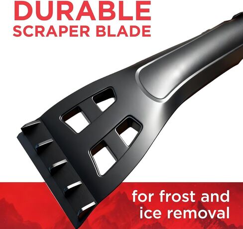Ice Scraper and Snow Brush for Car, Lightweight 7" Brush Head & 33.5" Extendable Handle for Quick Windshield and Window Cleaning on SUV, Truck, Auto(Red) in Saudi Arabia