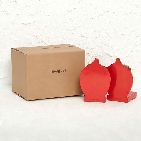 Strawberry Decorative Bookends, Resin Book Ends for Shelves with Cute Aesthetic Design, Bookshelf Decor for Home Office, Desk, Library, Book Holder for Heavy Books, Unique Gift, Set of 2 in Saudi Arabia