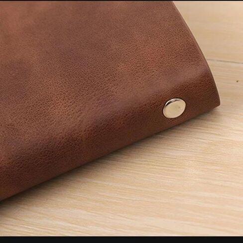 دفتر ملاحظات جلدي قابل لإعادة الملء مقاس A5 بأوراق فضفاضة، دفتر ملاحظات بحزام عتيق، مفكرة A5، مجلد أوراق فضفاض مع 6 حلقات مقاس 9.1 بوصة × 6.7 بوصة. يتضمن 80 ورقة (160 صفحة) بني. in Kuwait