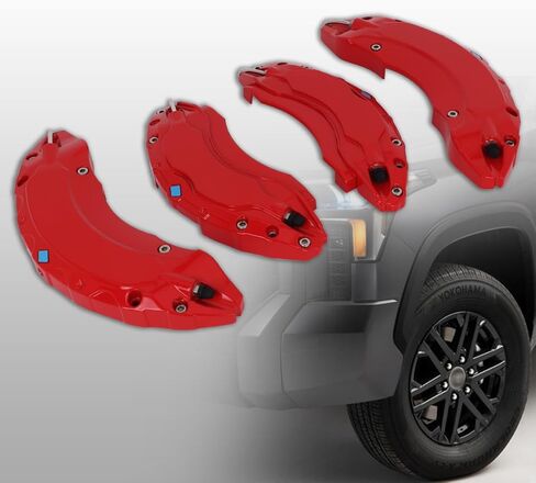 غطاء فرجار الفرامل لتويوتا كامري 2019-2023 2024 RAV4 2020-2024 17 في 18 بوصة محور العجلة الأمامي والخلفي أغطية فرجار السيارة مجموعة من 4 in Kuwait