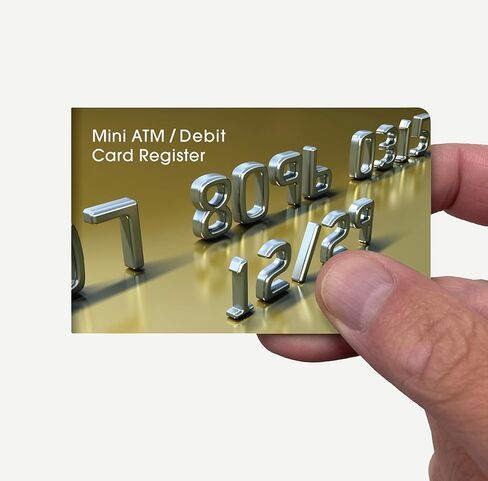 Mini ATM Debit Card Registers - Transaction Registers Designed to fit Card Slots. Mini Register Size Closed: 3.375 x 2.125 in. Full Width Interior Checkbook Register Measures 6.75 in. (Set of 6) in Saudi Arabia