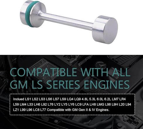 1 قطعة LS Oil Barbell، LS Billet Galley Plug Oil Diverter، Oil Splitter Barbell يناسب محركات GM Gen III & IV LS LS1 LS2 LS3 LS6 LS7 LS9 LQ4 LQ9 4.8L 5.3L 6.0L 6.2L L92 LS4 L99 LSA (فضي) in Saudi Arabia