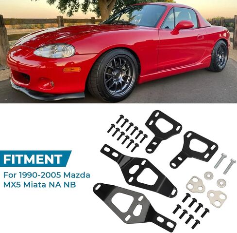 AUTOVIC Hard Top Mounting Bracket Kits Compatible with Mazda MX5 Miata NA NB 1990-2005 Iron Hardtop Install Brackets 6-Point Mounting Black in Saudi Arabia