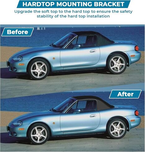 AUTOVIC Hard Top Mounting Bracket Kits Compatible with Mazda MX5 Miata NA NB 1990-2005 Iron Hardtop Install Brackets 6-Point Mounting Black in Saudi Arabia