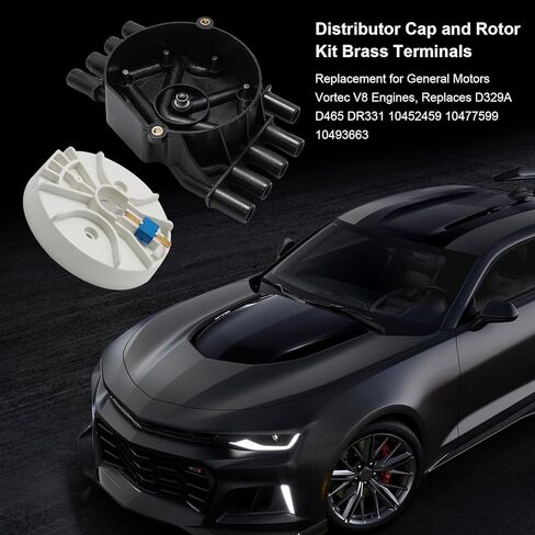 EATAKWARD DR474 Distributor Cap and Rotor Kit Brass Terminals, Replacement for General Motors Vortec V8 Engines, Replaces D329A D465 DR331 10452459 10477599 10493663 in Saudi Arabia