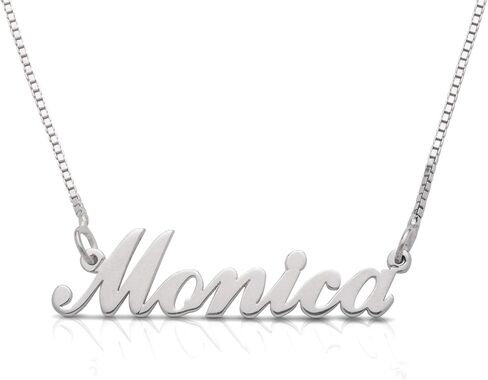 Better Jewelry Personalized .925 Sterling Silver Glossy Script Name Necklace (MADE IN USA) in Saudi Arabia