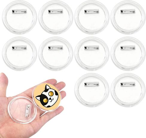 10pcs Clear Button Pins, 2.28 Inch Transparent Custom Photo Buttons, Make Your Own Buttons, Personalized Acrylic Button for DIY Crafts, Events and Gifts in Saudi Arabia