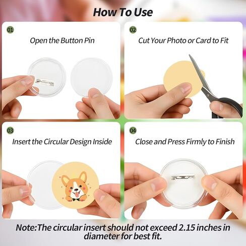 10pcs Clear Button Pins, 2.28 Inch Transparent Custom Photo Buttons, Make Your Own Buttons, Personalized Acrylic Button for DIY Crafts, Events and Gifts in Saudi Arabia
