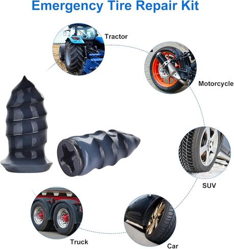 Tire Repair Rubber Nail, Tire Screw Plugs, Screwdriver Equipped Tire Repair Tool, Vacuum Tire Repair Kits, Emergency Tire Repair, Self Service Tire Repair Nail for Car, Truck, Motorcycle, Tractor in Saudi Arabia