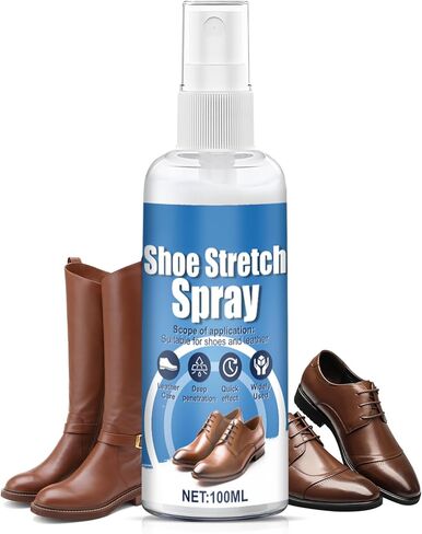 Shoe Stretch Spray, Boot Stretcher Spray, Leather Softener, Can Wide Shoes, Relieve Wear of New Shoes, Shoe Stretcher for Leather Softener, Suede, Patent Leather, Nubuck, 100 ml in Kuwait