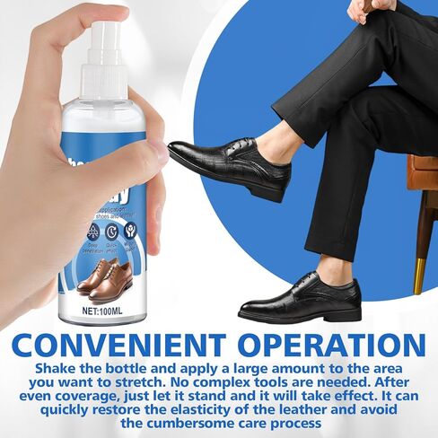 Shoe Stretch Spray, Boot Stretcher Spray, Leather Softener, Can Wide Shoes, Relieve Wear of New Shoes, Shoe Stretcher for Leather Softener, Suede, Patent Leather, Nubuck, 100 ml in Kuwait