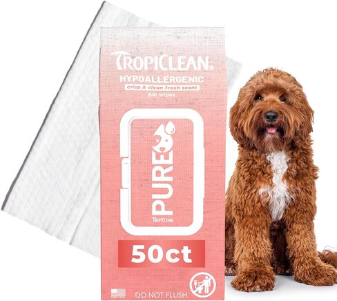 Tropiclean Pure 2-in-1 Dog Shampoo و Poverner ، يقلل من التشابك ويخفف المعطف ، رائحة فاكهي جديدة ، مصنوعة في الولايات المتحدة الأمريكية ، آمنة للجرى ، 20 أوقية. in Kuwait