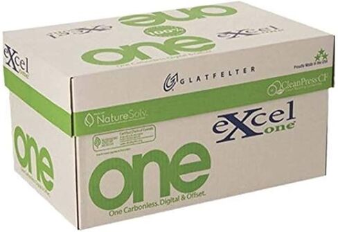 ورق عكسي من جزأين من Excel One خالي من الكربون (كناري/أبيض)، 9 بوصة × 11 بوصة (232062) - علبة مكونة من 8 رزم (2000 مجموعة) in Kuwait