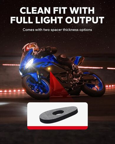 Amazicha دراجة نارية فلوش جبل بدوره إشارة، 2PCS 12V المدخن LED مؤشر ضوء الوامض صالح لياماها YZF R1 R3 R6 R6S Fazer FZ FZ1 FZ6 FZ6R FZ07 FZ8 FZ09 MT-07 MT-09 TMAX، العنبر in Kuwait