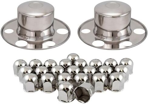 Coast To Coast Wheel Simulator Set of 4 16 Inch 304 Stainless Steel, Bolt-On for Dual Rear Wheels, 6 Lug/6 Hand Hole, Fits Isuzu NPR 1990-2025, Chevrolet/GMC W4/W5 1990-2010, WT5500 1997-2007 in Saudi Arabia