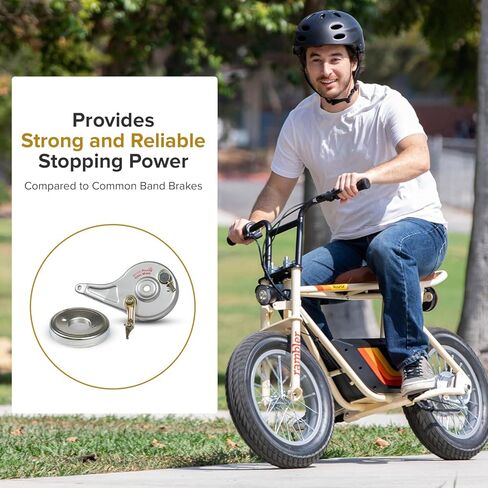 فرامل طبلة AlveyTech مقاس 90 مم للدراجة الكهربائية الصغيرة Razor Rambler 16 in Kuwait