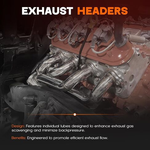 Exhaust Headers Compatible with 2002-2016 Chevy Silverado 1500 2500HD with 4.8L 5.3L 6.0L 6.2L V8 Engines in Saudi Arabia
