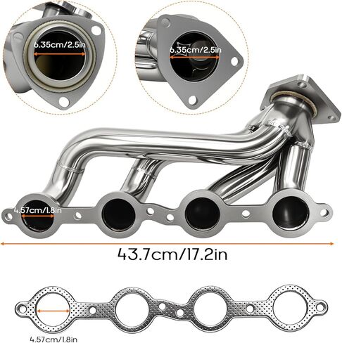 Exhaust Headers Compatible with 2002-2016 Chevy Silverado 1500 2500HD with 4.8L 5.3L 6.0L 6.2L V8 Engines in Saudi Arabia