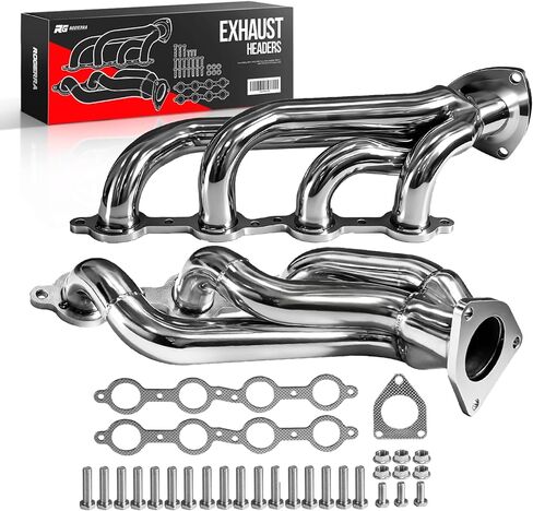 for Chevy Silverado 1500 Exhaust Headers, Exhaust Headers Compatible With 2002-2016 Chevy Silverado1500 2500HD 4.8L 5.3L 6.0L 6.2L V8 Engines Only in Saudi Arabia