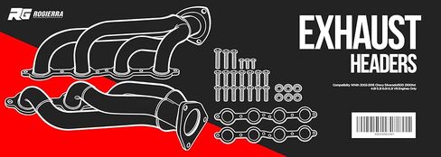 for Chevy Silverado 1500 Exhaust Headers, Exhaust Headers Compatible With 2002-2016 Chevy Silverado1500 2500HD 4.8L 5.3L 6.0L 6.2L V8 Engines Only in Saudi Arabia