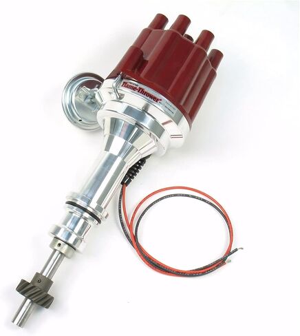 Pertronix D132701 Flame-Thrower Plug and Play Vacuum Advance Red Cap Billet Electronic Distributor with Ignitor II Technology for Ford 351C in Saudi Arabia