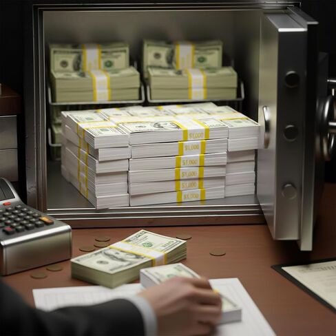 1000PCS Dollar Bands Money Straps – $1000 Yellow Currency Straps Bill Wrappers Money Bands to Organize Bills in ABA Standard Colors, Self-Adhesive for Cash Dollar Wraps Bundles, 7.5 x 1.15 Inches in Saudi Arabia