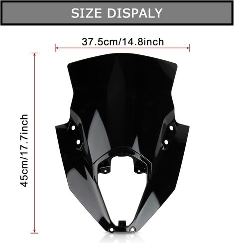 الزجاج الأمامي لـ Ninja 650 ER6F 2020-2025 - PSLER واقي منحرف الرياح للزجاج الأمامي لـ 650 ER6F 2020-2025 (أسود) in Kuwait