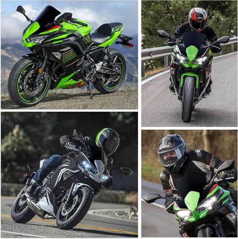 الزجاج الأمامي لـ Ninja 650 ER6F 2020-2025 - PSLER واقي منحرف الرياح للزجاج الأمامي لـ 650 ER6F 2020-2025 (أسود) in Kuwait