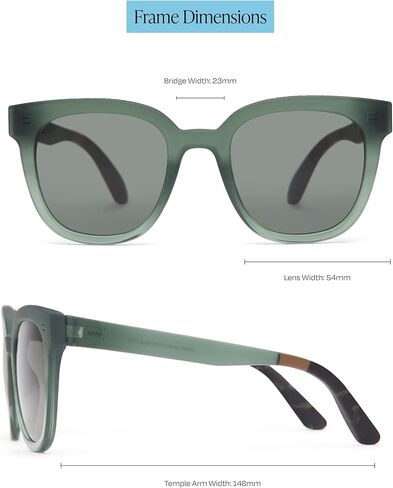 TOMS Women's Round Sunglasses, Matte/Shiny Spruce Crystal Fade, 52-23-148 in Saudi Arabia