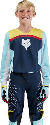 Fox Racing Youth 180 Motocross Dirt Bike Jersey, Light Blue Elevated, X-Large in Saudi Arabia