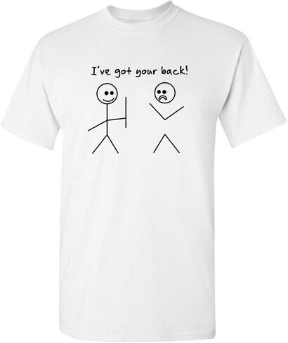 تي شيرت مرح ساخر مبتكر مطبوع عليه عبارة I Got Your Back Stick in Saudi Arabia