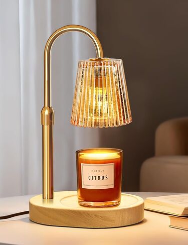 Candle Warmer Lamp with Timer Dimmer Adjustable Height, Electric Wax Melts Warmer for Jar Candles, Birthday Christmas House Warming Gifts for Women Mom, New Home Bedroom Decor with 2 Bulbs in Saudi Arabia