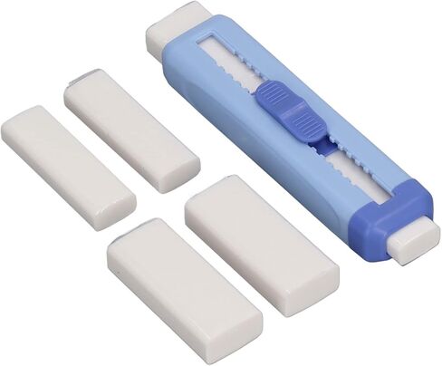 ممحاة قابلة للسحب من كاديمنديوم، ممحاة مرنة قابلة للسحب، ممحاة محمولة مزدوجة الأطراف، محايات قلم رصاص خفيفة الوزن للمدرسة والمكتب (أزرق) in Kuwait