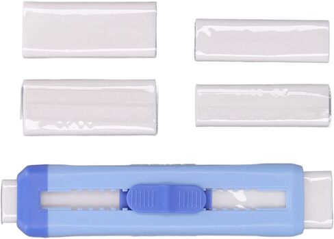 ممحاة قابلة للسحب من كاديمنديوم، ممحاة مرنة قابلة للسحب، ممحاة محمولة مزدوجة الأطراف، محايات قلم رصاص خفيفة الوزن للمدرسة والمكتب (أزرق) in Kuwait