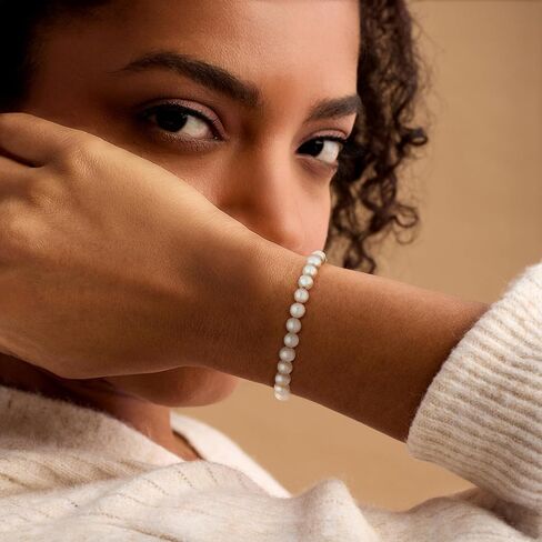 Ross-Simons 6-9mm Cultured Pearl Bolo Bracelet in Sterling Silver in Saudi Arabia