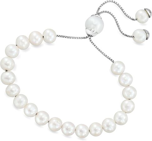 Ross-Simons 6-9mm Cultured Pearl Bolo Bracelet in Sterling Silver in Saudi Arabia